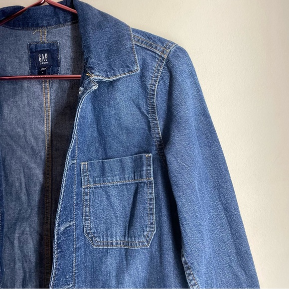 Gap Denim Chore Jacket Unisex Kids size L - Picture 3 of 13